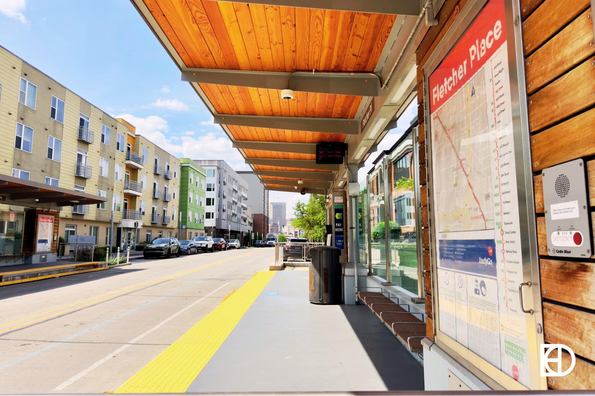 Exterior photo of Fletcher Place bus stop