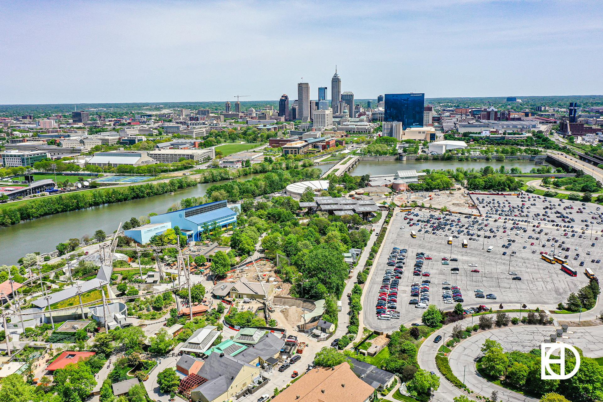 Aerial photo of the Indianapolis Zoo