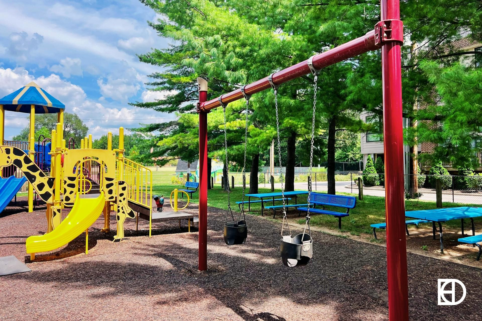 Outdoor photo of Opti-Park showing playground