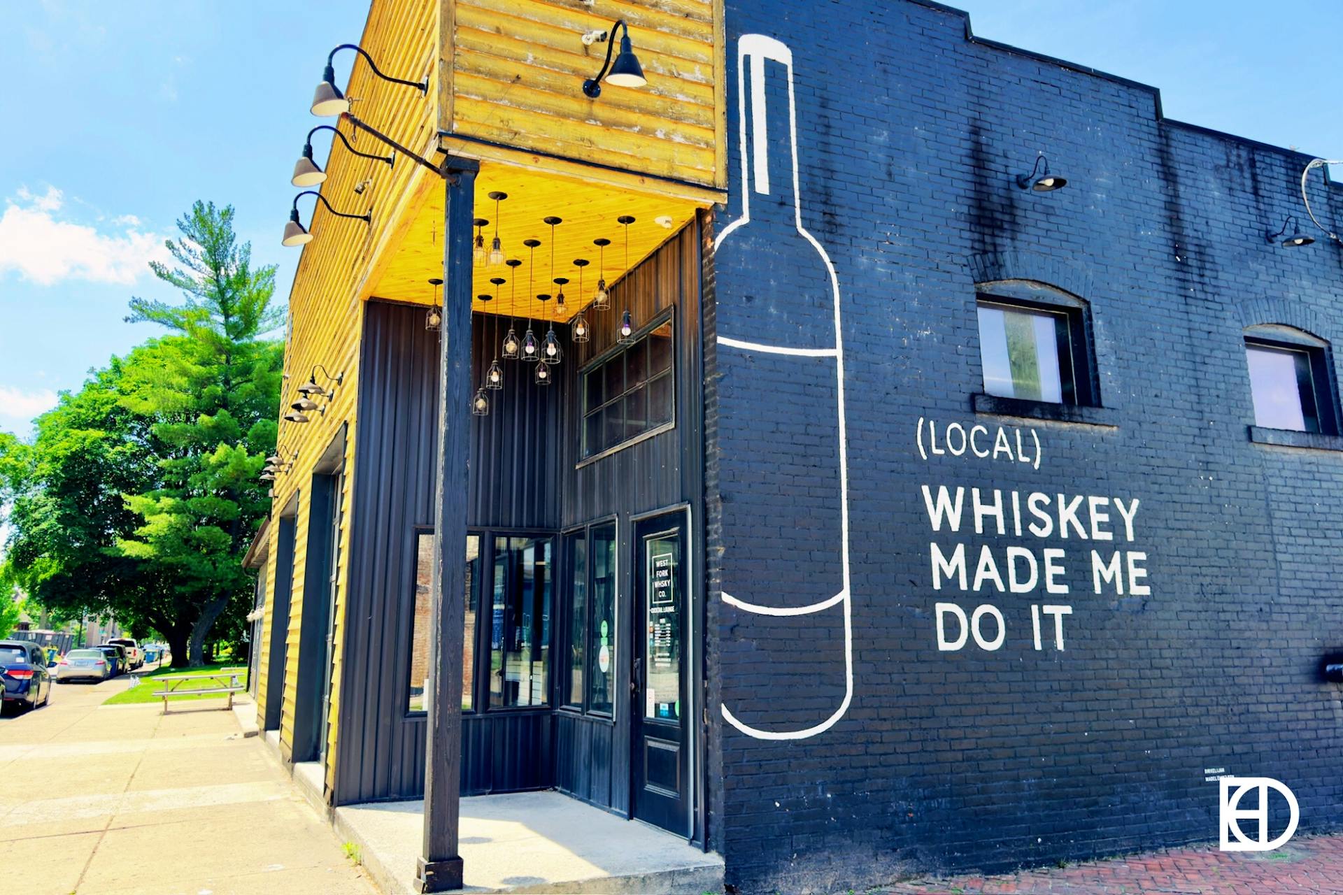 Photo of exterior mural at West Fork Whiskey