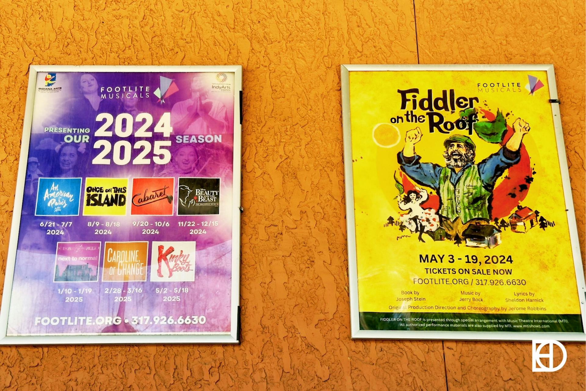 Photo of posters outside Footlite Musicals