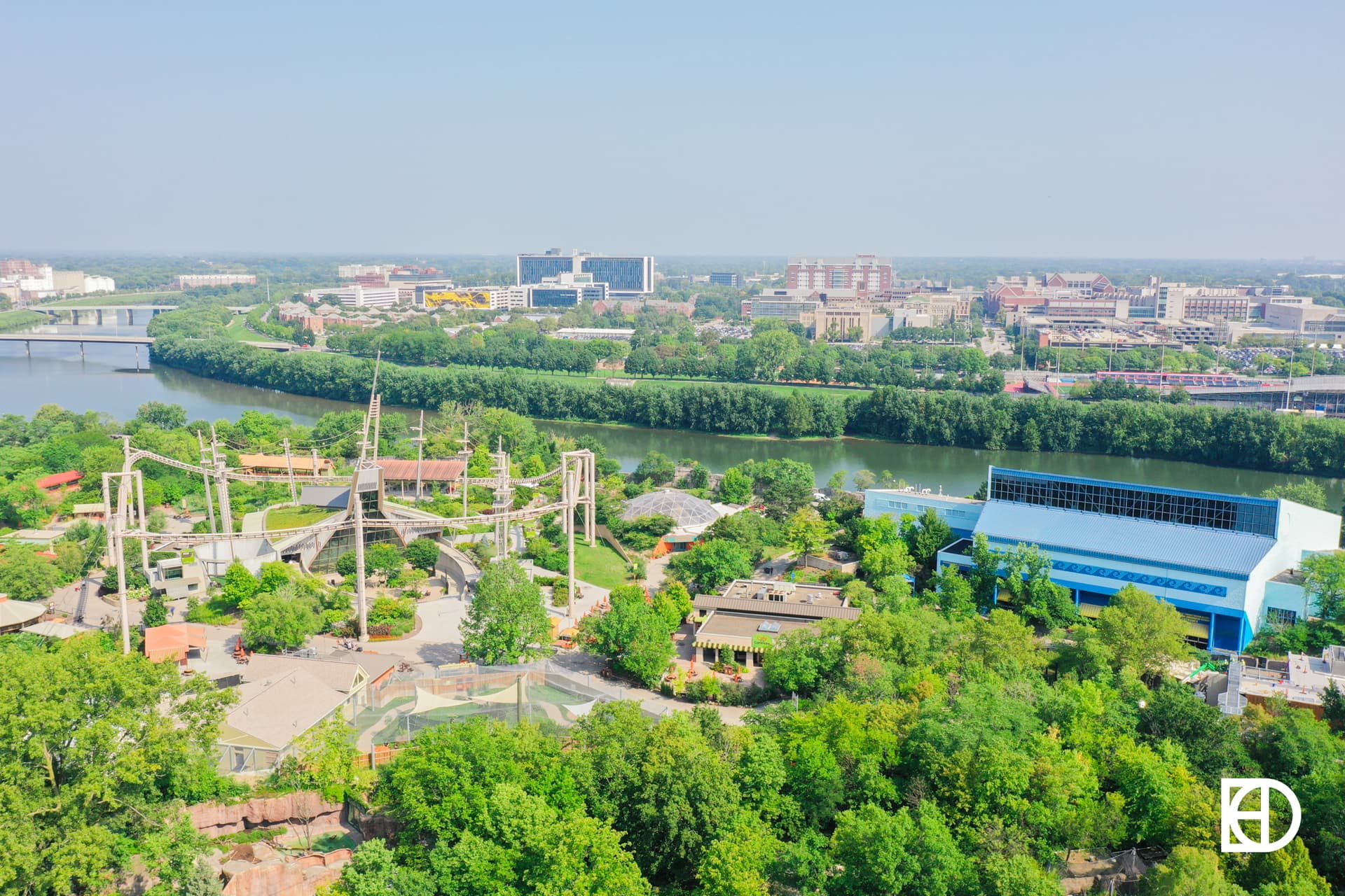 Aerial photo of the Indianapolis Zoo