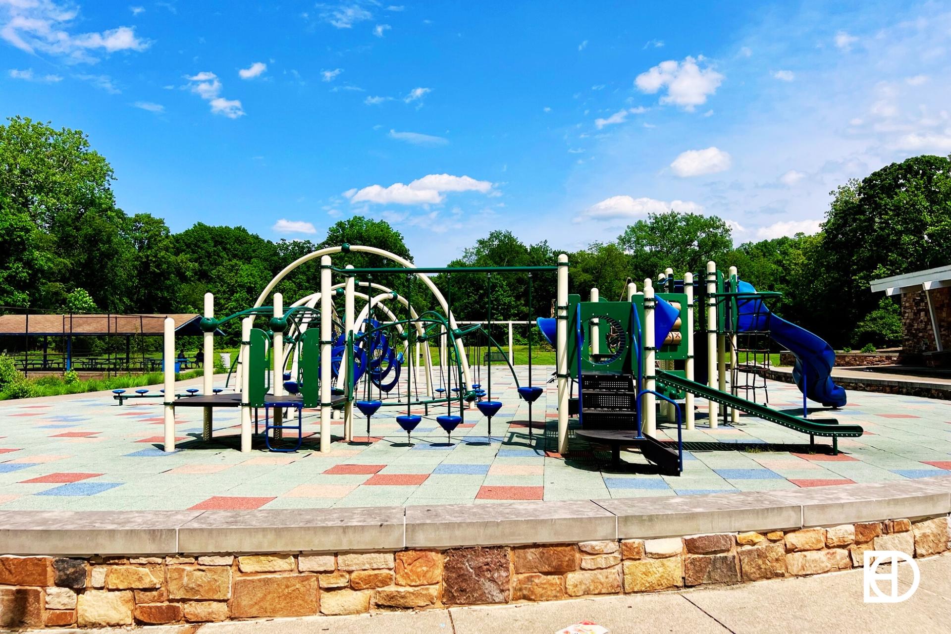 Exterior photo of Juan Solomon Park, showing playground