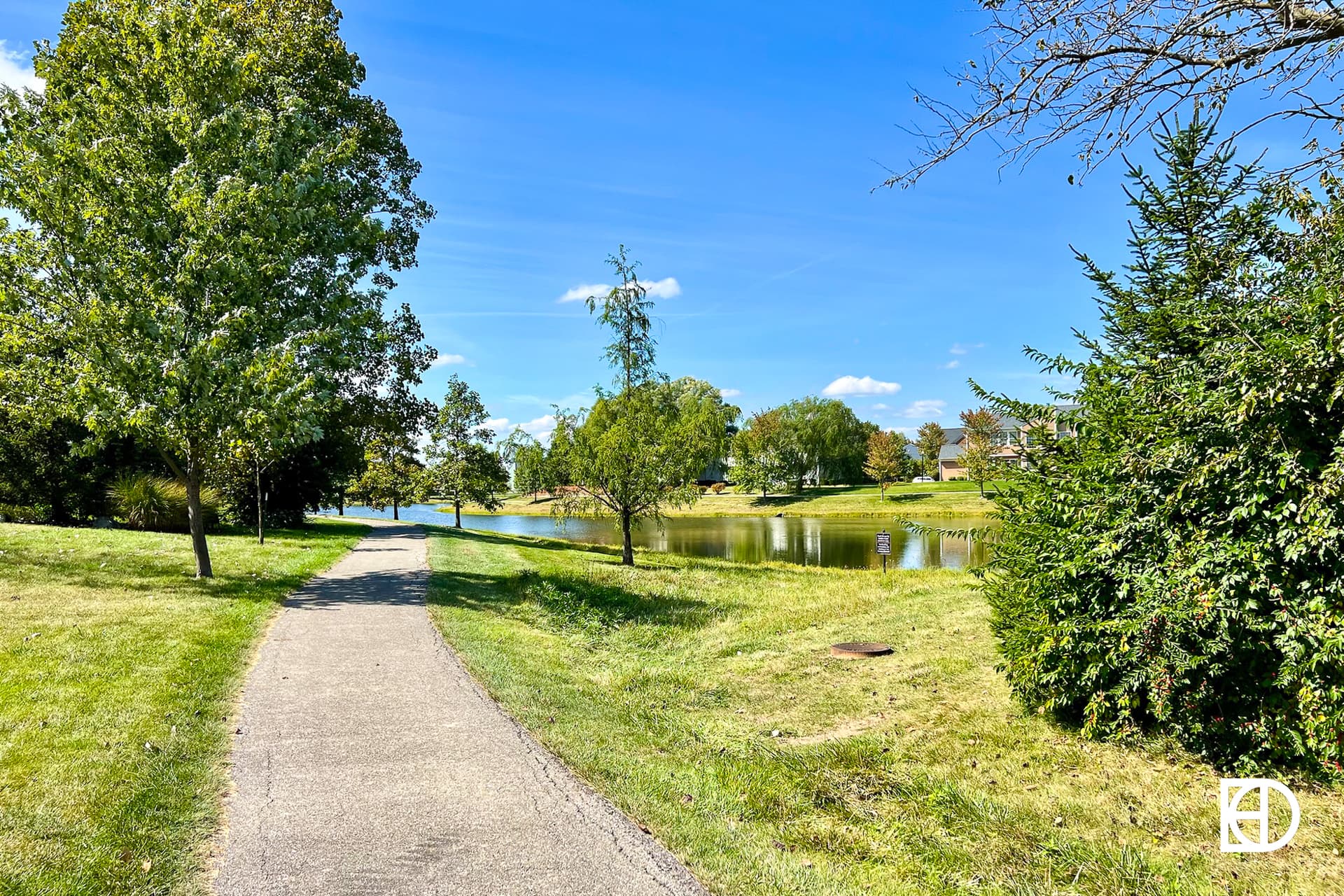 Exterior photo of Ambleside, showing paths and landscaping