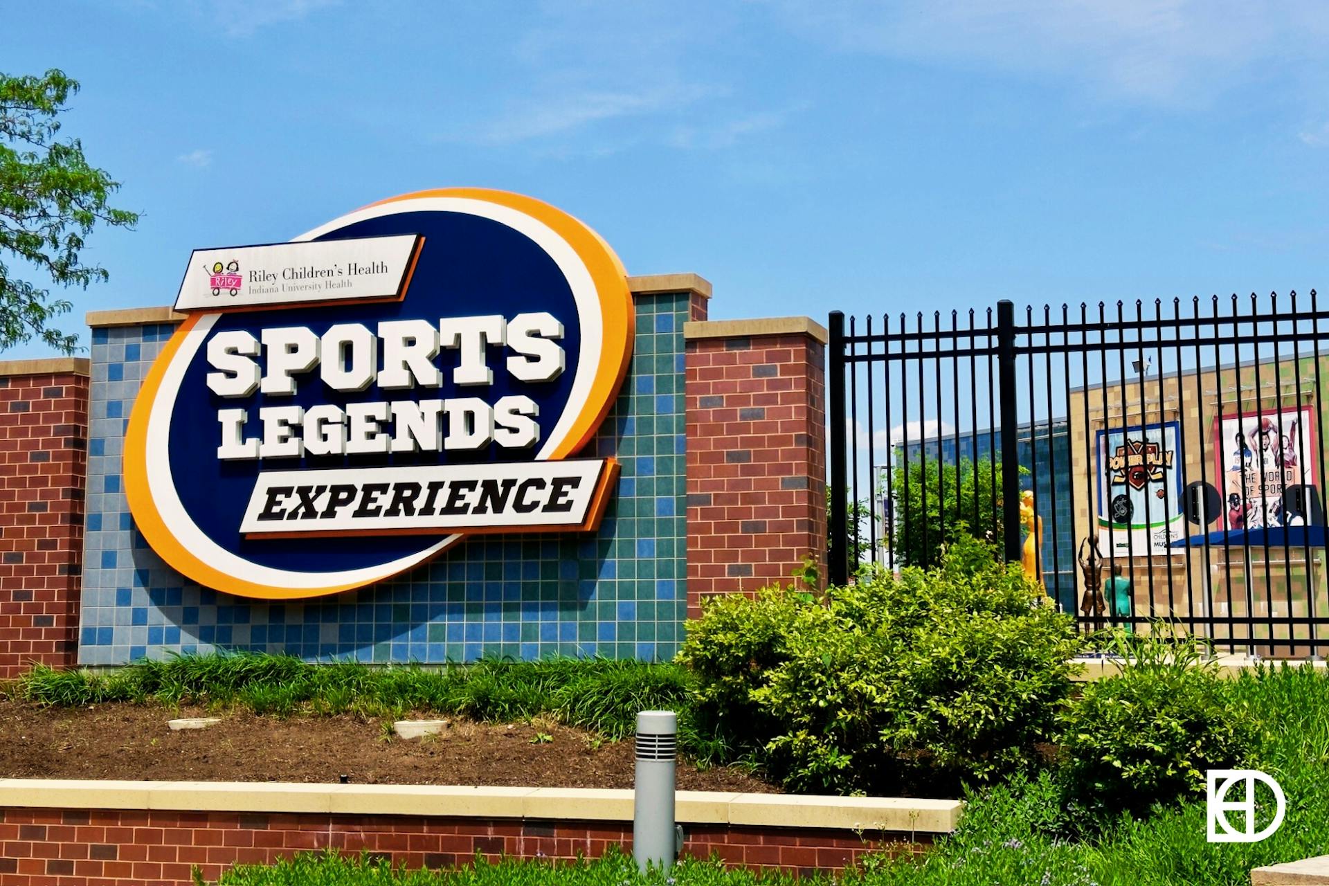 Exterior photo of the Childrens Museum, showing Sports Legends Experience