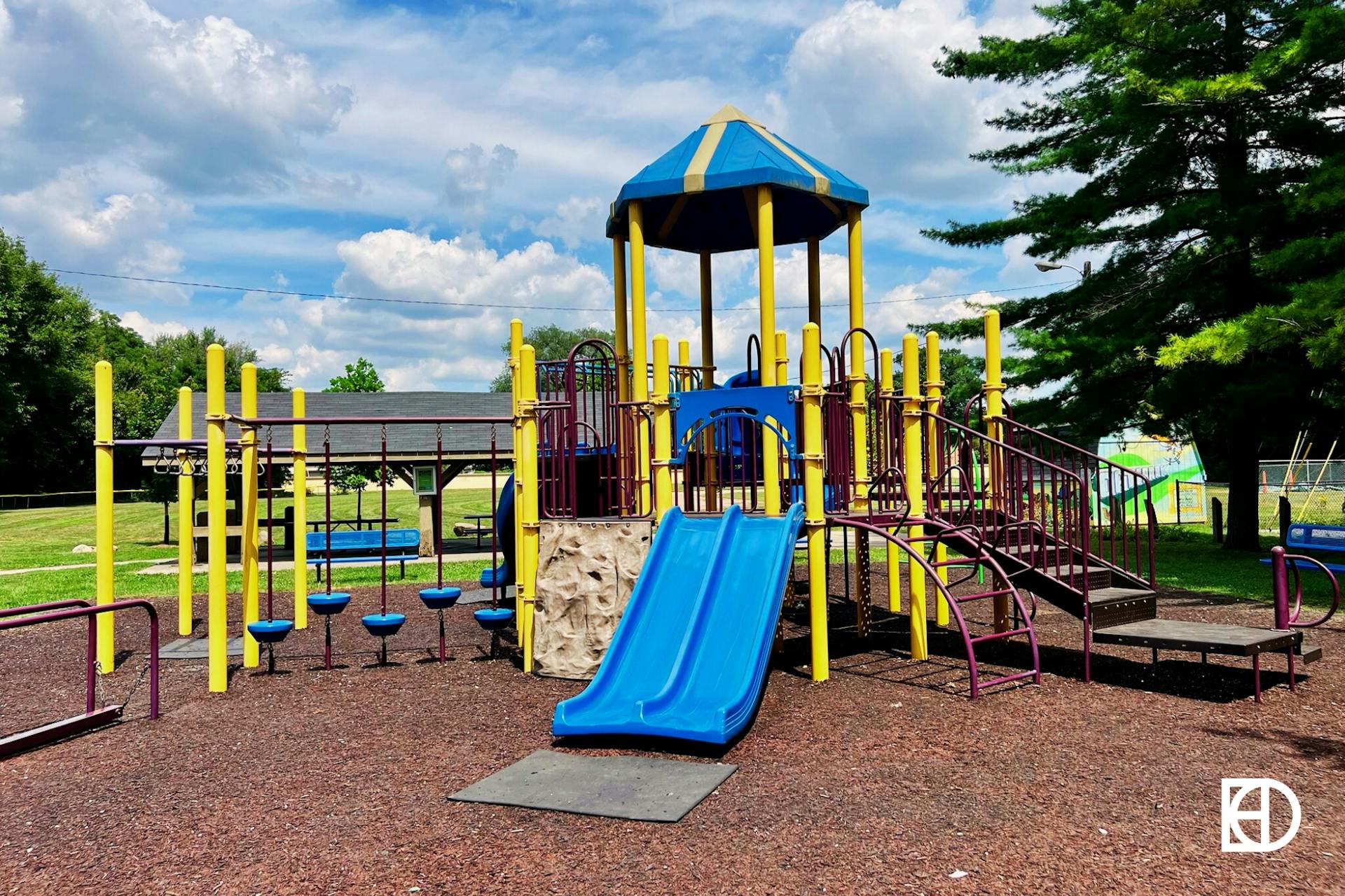 Outdoor photo of Opti-Park showing playground