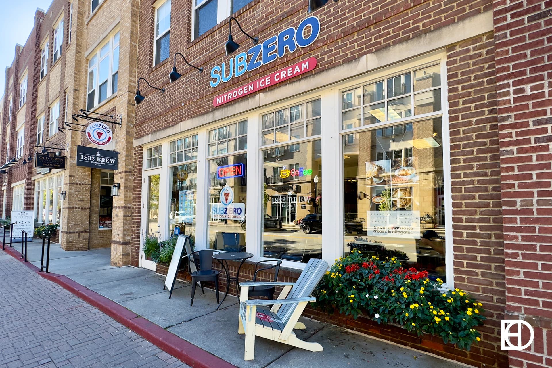 Exterior photo of Sub Zero, showing signage and entrance