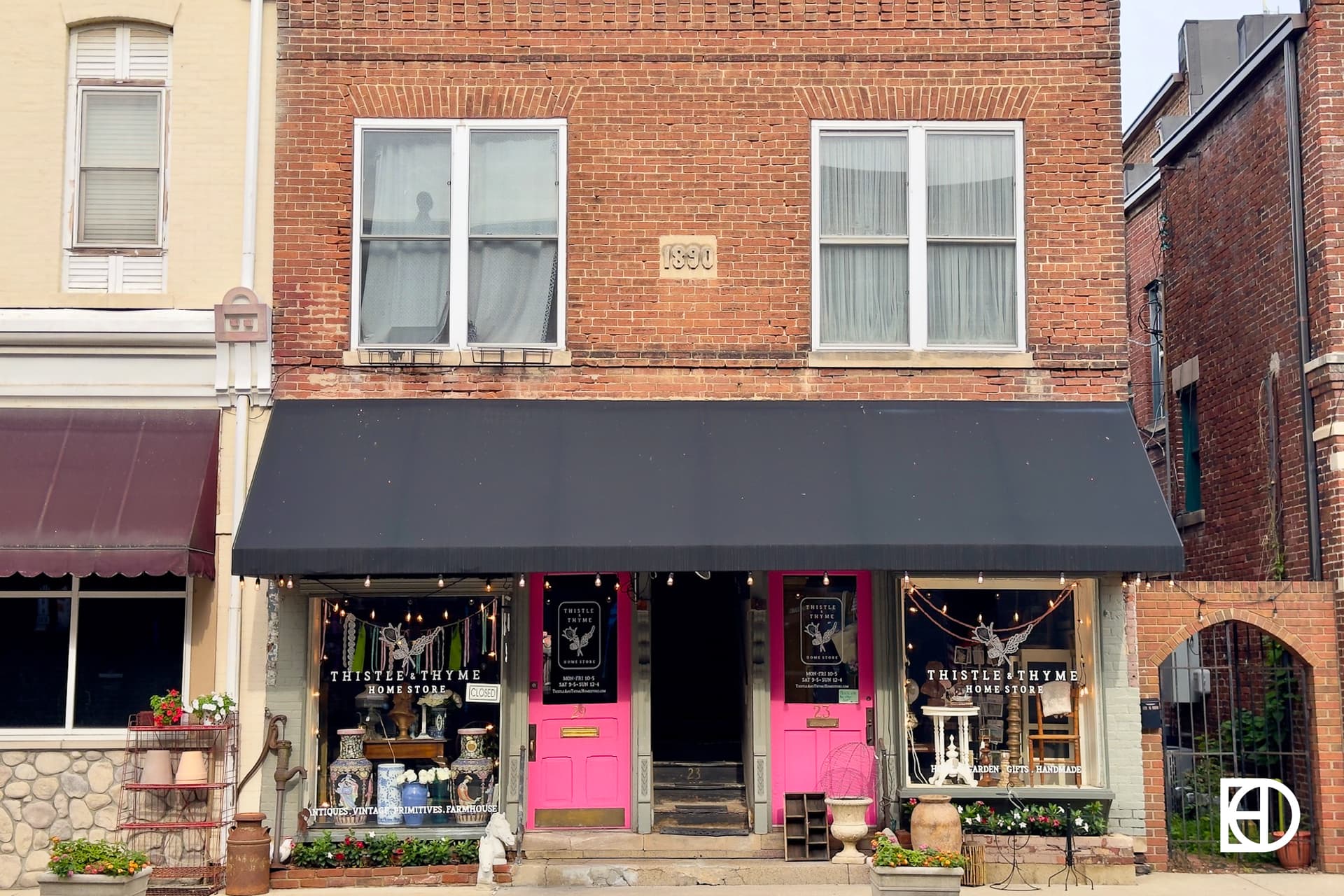 Exterior photo of Thistle & Thyme, showing signage and entrance